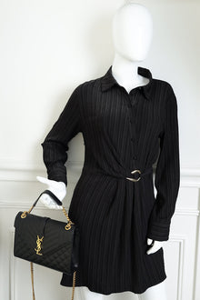 YSL Black Mix Quilt Envelope Chain Medium Shoulder Bag