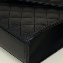 YSL Black Mix Quilt Envelope Chain Medium Shoulder Bag
