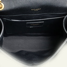 YSL Black Mix Quilt Envelope Chain Medium Shoulder Bag