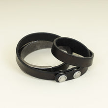 YSL Black Cuff Wrap Bracelet