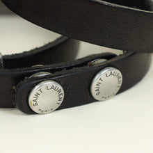 YSL Black Cuff Wrap Bracelet