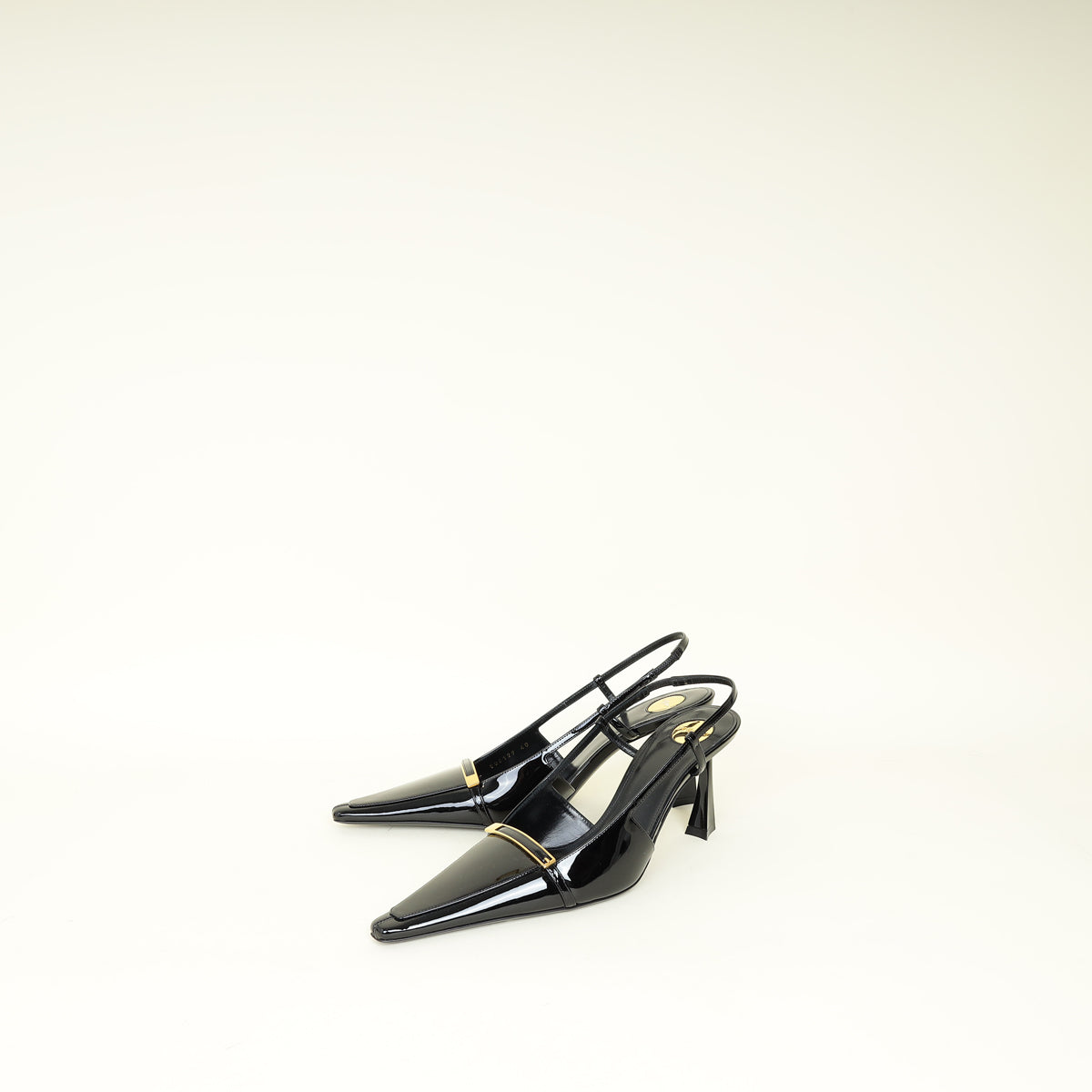 YSL Black Jacqueline Slingback Pump 40