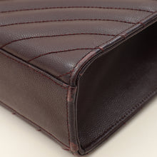 YSL Burgundy Monogram Envelope Large Satchel Bag