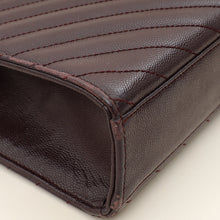YSL Burgundy Monogram Envelope Large Satchel Bag