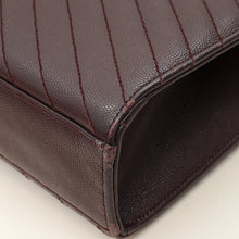 YSL Burgundy Monogram Envelope Large Satchel Bag
