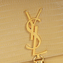 YSL Beige Kate Tassel Lizard Print Medium Bag