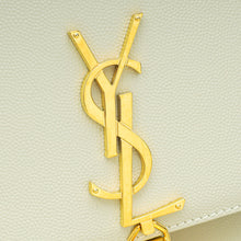 YSL Vintage Blanc Monogram Kate Tassel Medium Shoulder Bag