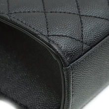 YSL Black Mix Quilted Envelope Medium Shoulder Bag