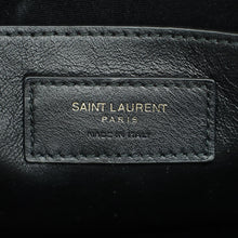 YSL Black Croco Embossed Manhattan Medium Shoulder Bag