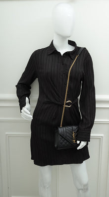 YSL Black Mix Quilted Envelope Small Shoulder Bag