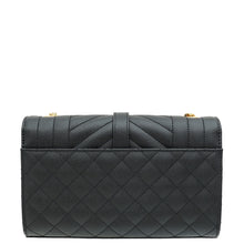 YSL Black Mix Quilted Envelope Small Shoulder Bag