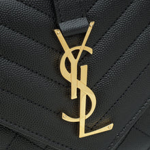 YSL Black Mix Quilted Envelope Small Shoulder Bag