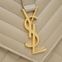 YSL Beige Mix Quilted Envelope Medium Shoulder Bag