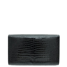 YSL Black Kate Tassel Croco Embossed Medium Bag