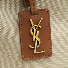 YSL Bicolor Logo Plaque Tote Bag