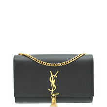 YSL Black Monogram Kate Tassel Medium Shoulder Bag