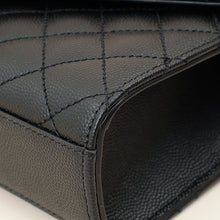 YSL Black Mix Quilted Envelope Small Shoulder Bag