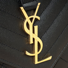 YSL Black Mix Quilted Envelope Small Shoulder Bag