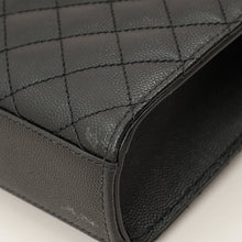 YSL Black Mix Quilted Envelope Medium Shoulder Bag