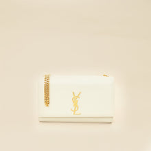 YSL Blanc Vintage Monogram Kate Medium Shoulder Bag