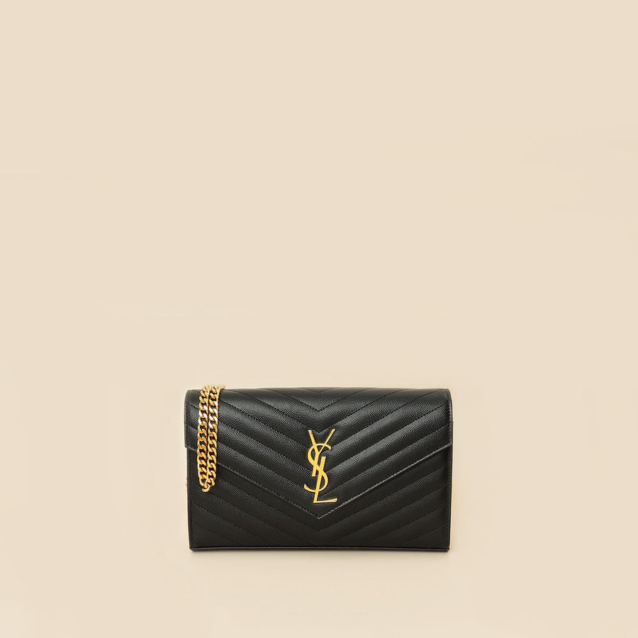 YSL Black Cassandre Chain Wallet