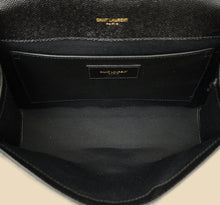 YSL Black Mix Quilted Envelope Medium Shoulder Bag