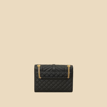 YSL Black Mix Quilted Envelope Medium Shoulder Bag