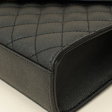 YSL Black Mix Quilted Envelope Medium Shoulder Bag