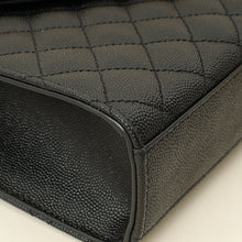 YSL Black Mix Quilted Envelope Medium Shoulder Bag