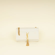 YSL Blanc Vintage Kate Tassel Medium Shoulder Bag