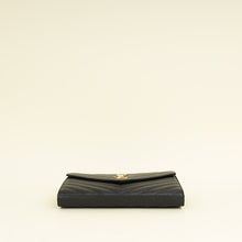 YSL Black Chevron Classic Cassandre Chain Wallet
