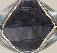 YSL Black Chevron Lou Camera Crossbody Bag