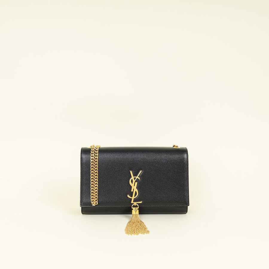 YSL Black Kate Tassel Medium Shoulder Bag