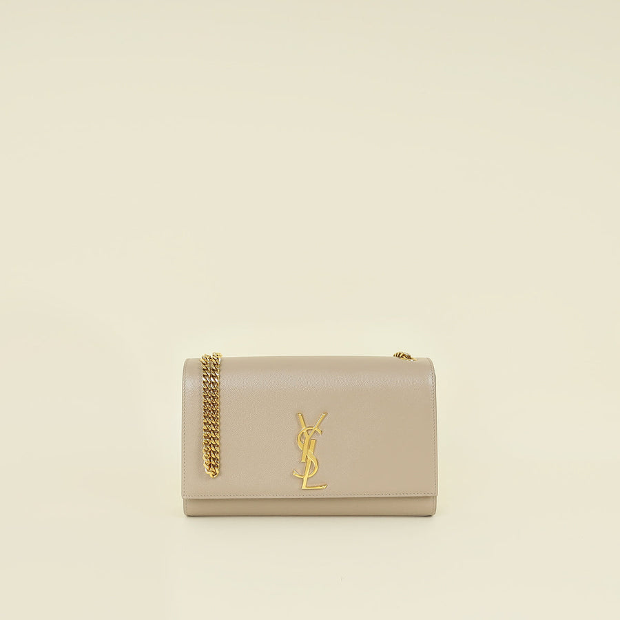 YSL Dark Beige Kate Chain Shoulder Bag