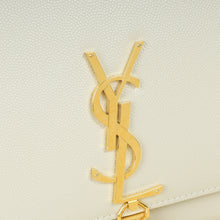 YSL Blanc Vintage Kate Tassel Flap Medium Shoulder Bag