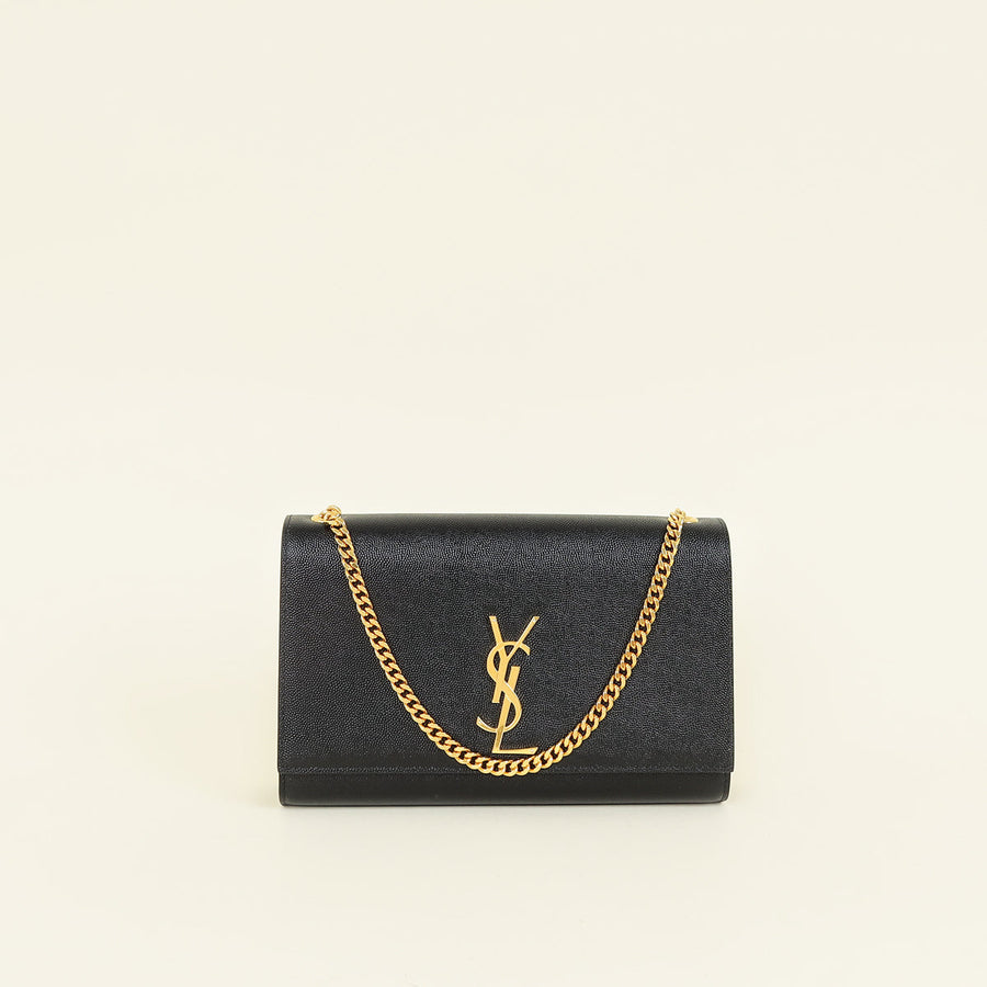 YSL Black Kate Chain Medium Shoulder Bag