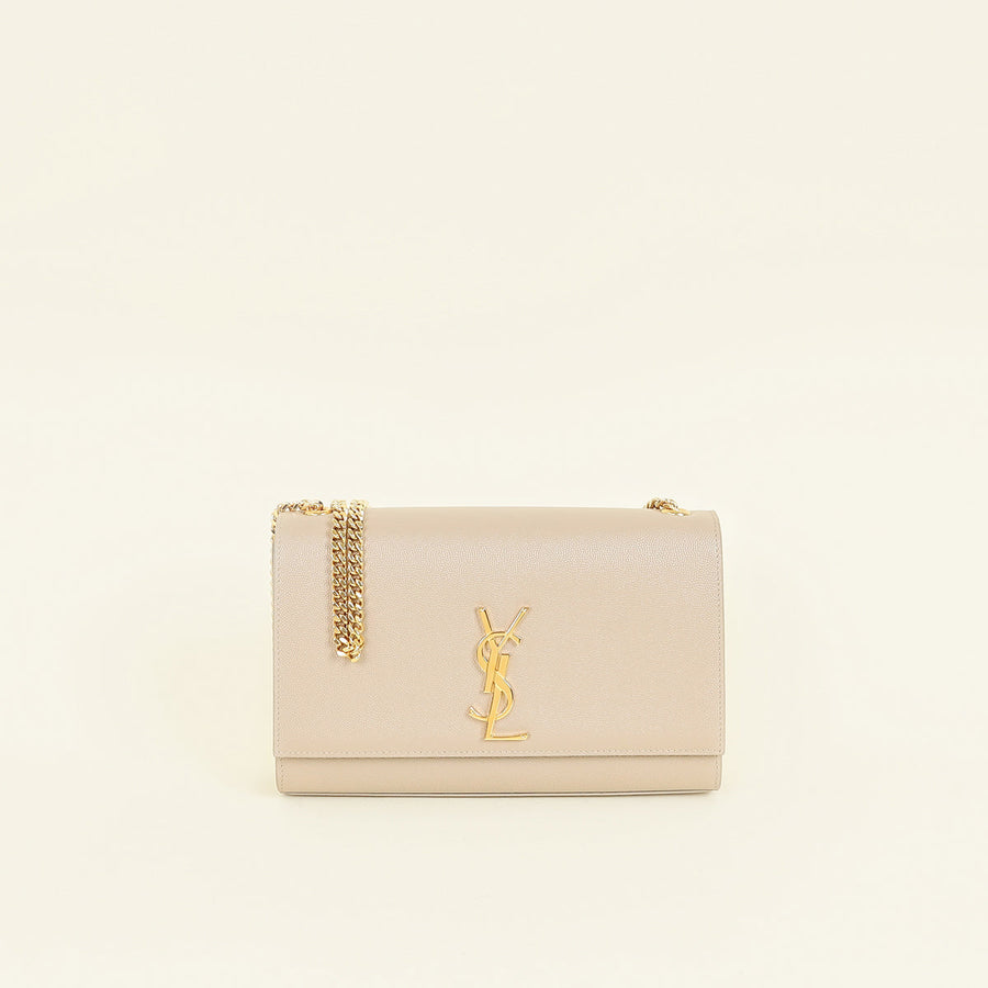YSL Beige Kate Chain Medium Shoulder Bag