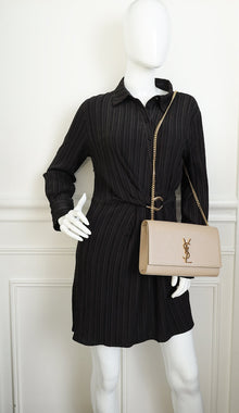 YSL Beige Kate Chain Medium Shoulder Bag