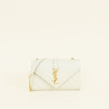 YSL Blanc Vintage Mix Quilt Envelope Small Shoulder Bag