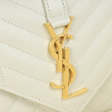 YSL Blanc Vintage Mix Quilt Envelope Small Shoulder Bag