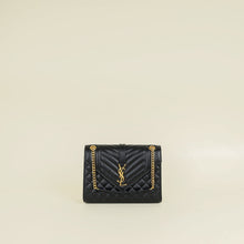 YSL Black Mix Quilted Envelope Medium Shoulder Bag