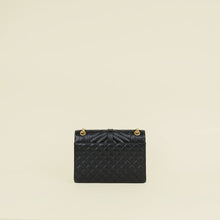 YSL Black Mix Quilted Envelope Medium Shoulder Bag