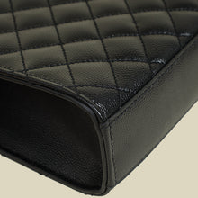 YSL Black Mix Quilted Envelope Medium Shoulder Bag