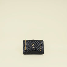 YSL Black Mix Matelasse Flap Medium Shoulder Bag