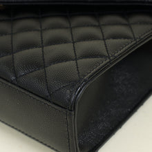 YSL Black Mix Matelasse Flap Medium Shoulder Bag