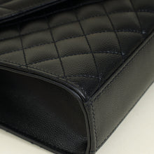 YSL Black Mix Matelasse Flap Medium Shoulder Bag