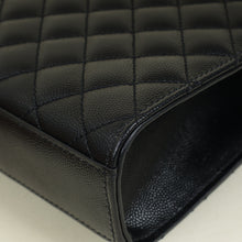 YSL Black Mix Matelasse Flap Medium Shoulder Bag