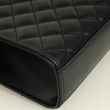 YSL Black Mix Matelasse Flap Medium Shoulder Bag