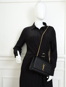 YSL Black Kate Chain Medium Shoulder Bag