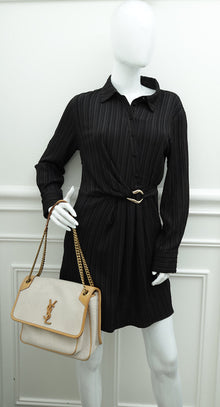 YSL Bicolor Niki Satchel Medium Bag